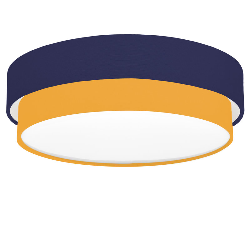 Avory Flush Mount, Navy Blue / Yellow