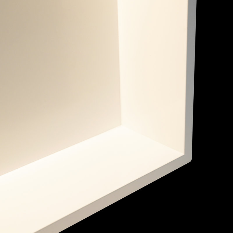 24X12x3.9” LED Shower Niche With Lighting, White