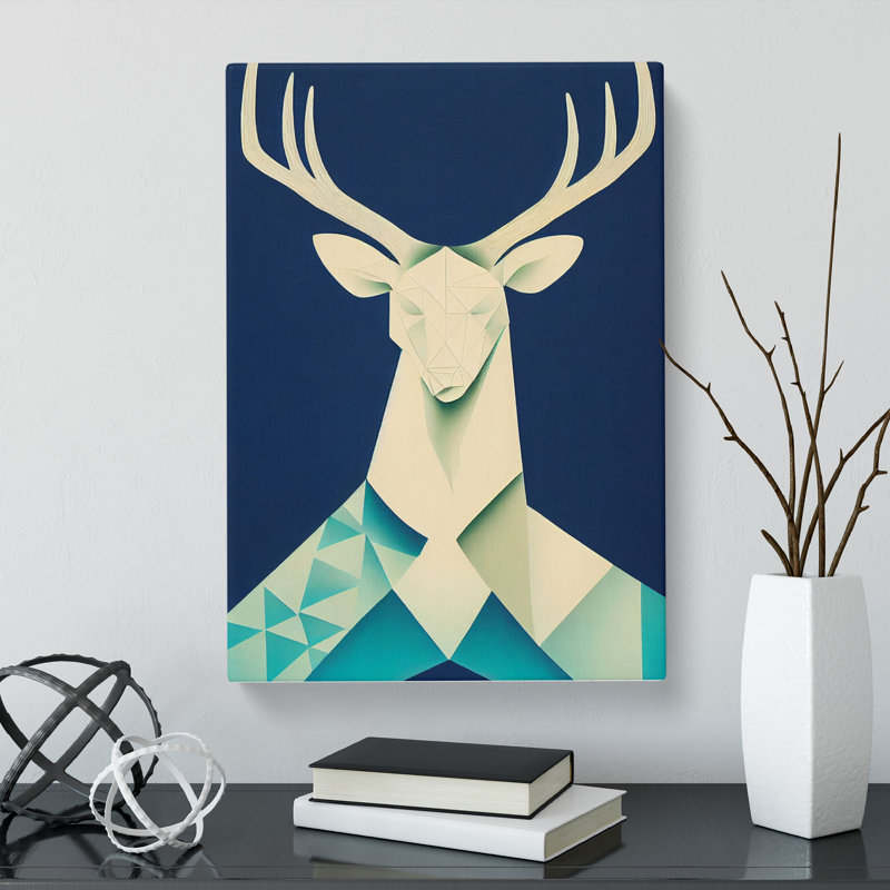Unique Deer Abstract Vol.3 - Wrapped Canvas, 76cm H x 50cm W x 3cm D