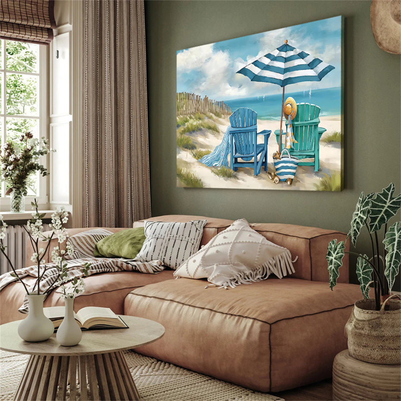 Impressions sur toile bleu océan, 24x36inch