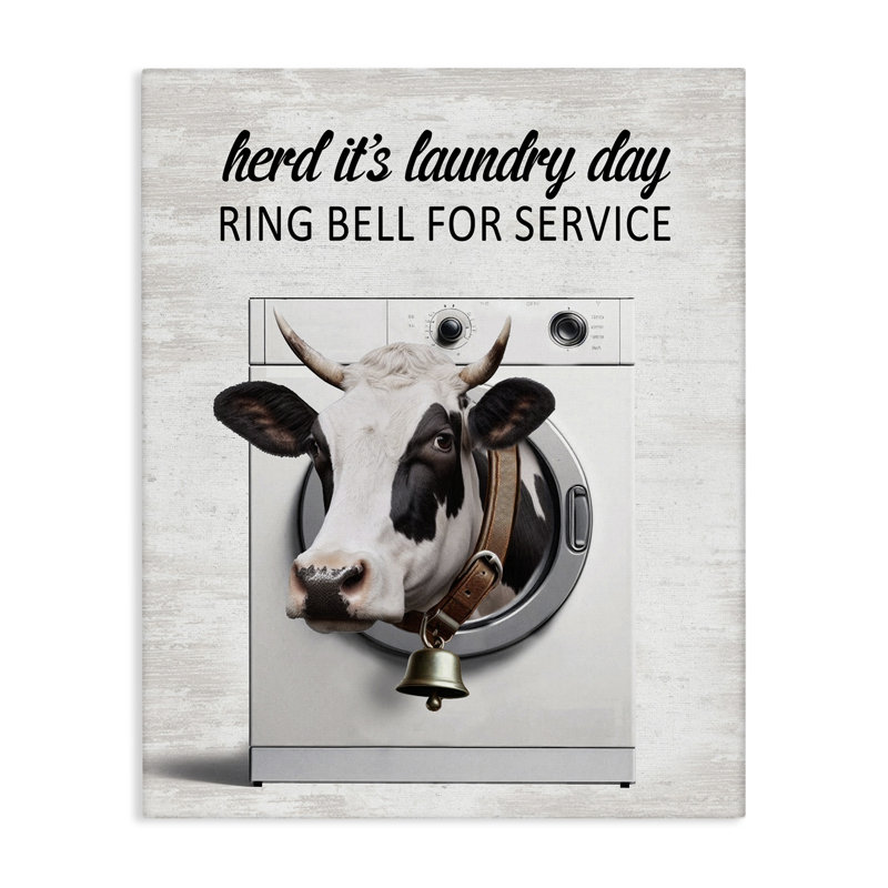 Toile Ring Cow Laundry, H 30 po x l 24 po