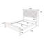 Mobilier de chambre à coucher rustique contemporain en espresso de style grand lit 1pc