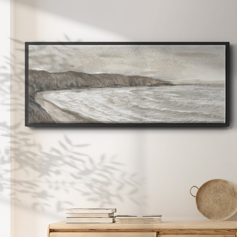 Bord de mer côtier I - toile encadrée, H 20 po x l 50 po