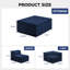 Canapé modulaire contemporain 106 po - 5 pièces canapé surdimensionné en chenille bleu marine avec repose-pieds en chenille-1383378686-1383378684