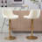 Garnich Swivel Upholstered Adjustable Heightcounter Stool With Metal Frame-273416112