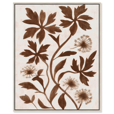 Impression florale sépia sépal I sur toile par Art Remedy