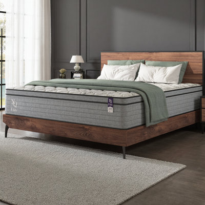 Grand matelas hybride en mousse viscoélastique gélifiée 10 pouces - soutien orthopédique, soulagement de la pression, base réglable, certifié CertiPUR-US, fabriqué aux États-Unis