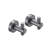 2 Pieces J-Hook Round Base Wall-Mount Robe/Towel Hook In Gun Gray