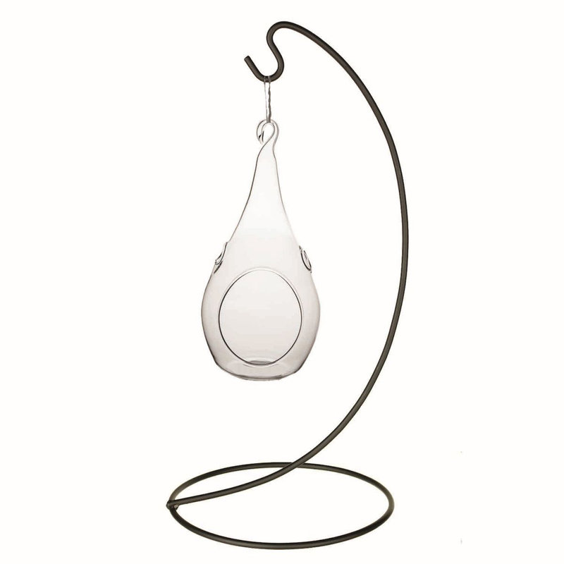 Terrarium suspendu en forme de larme