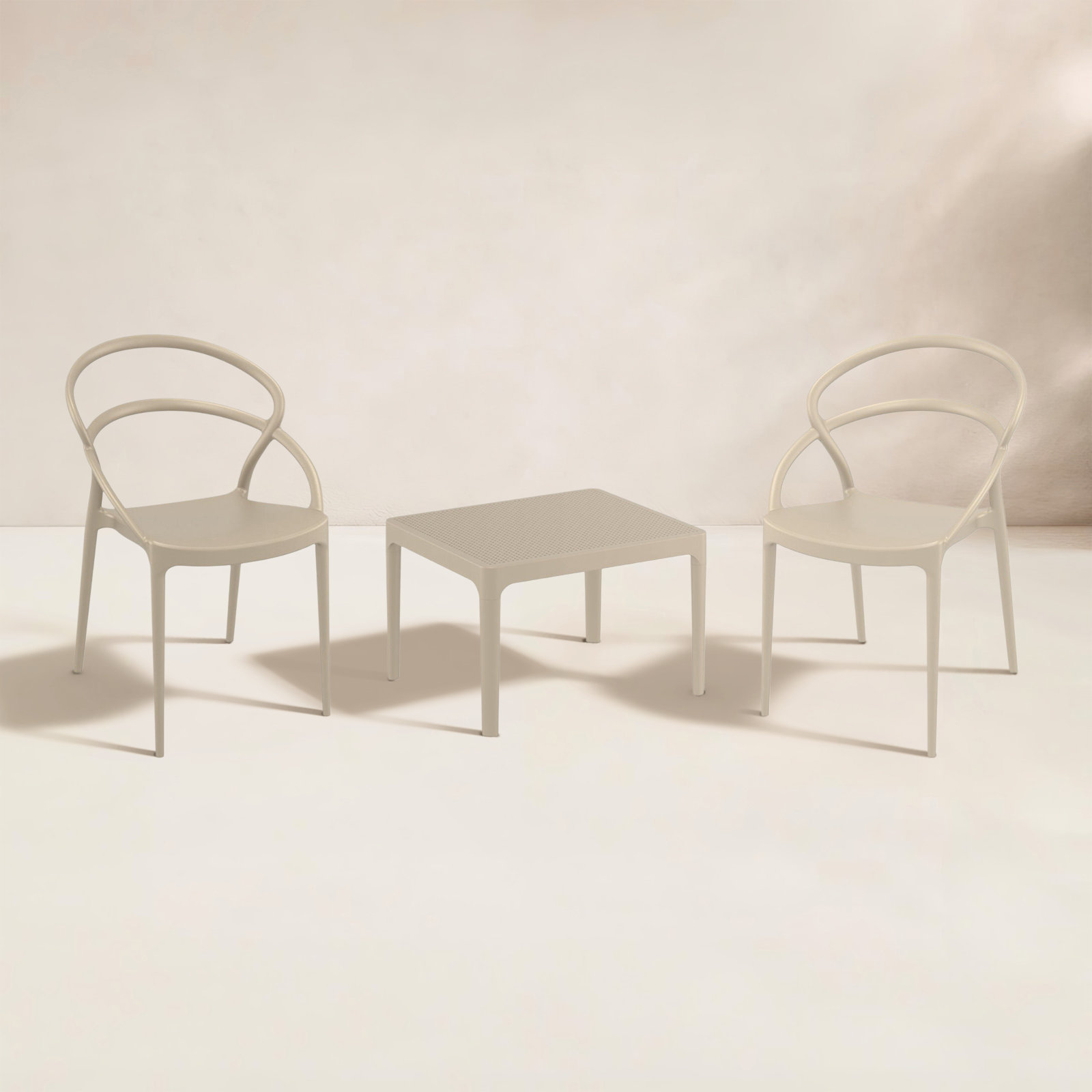 Farrah 2-Person Patio Seating Group, Beige