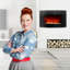 Klarstein 88 cm W Black Electric Fireplace