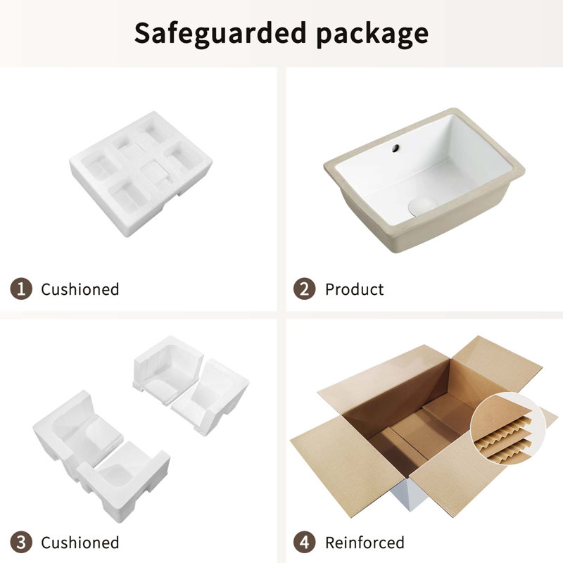 Lavabo de salle de bain encastrable 16 po sous le comptoir 16 po
