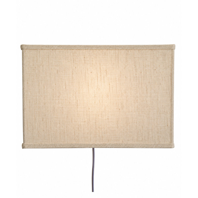 Abat-jour rectangulaire en lin H 11 po x l 10 po (araignée), Avoine texturée