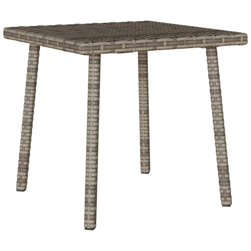 Garden Coffee Table Rectangular 40X40x37 Cm Poly Rattan, Grey