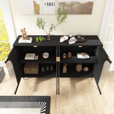 Buffet 60 portes à 4 portes avec tablettes réglables
