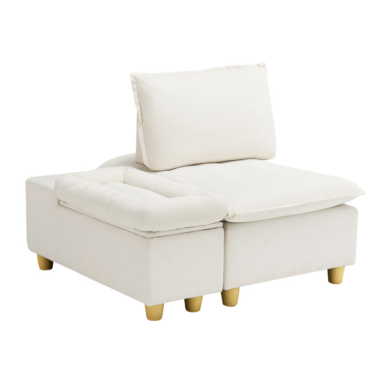 Canapé simple rembourré, Beige