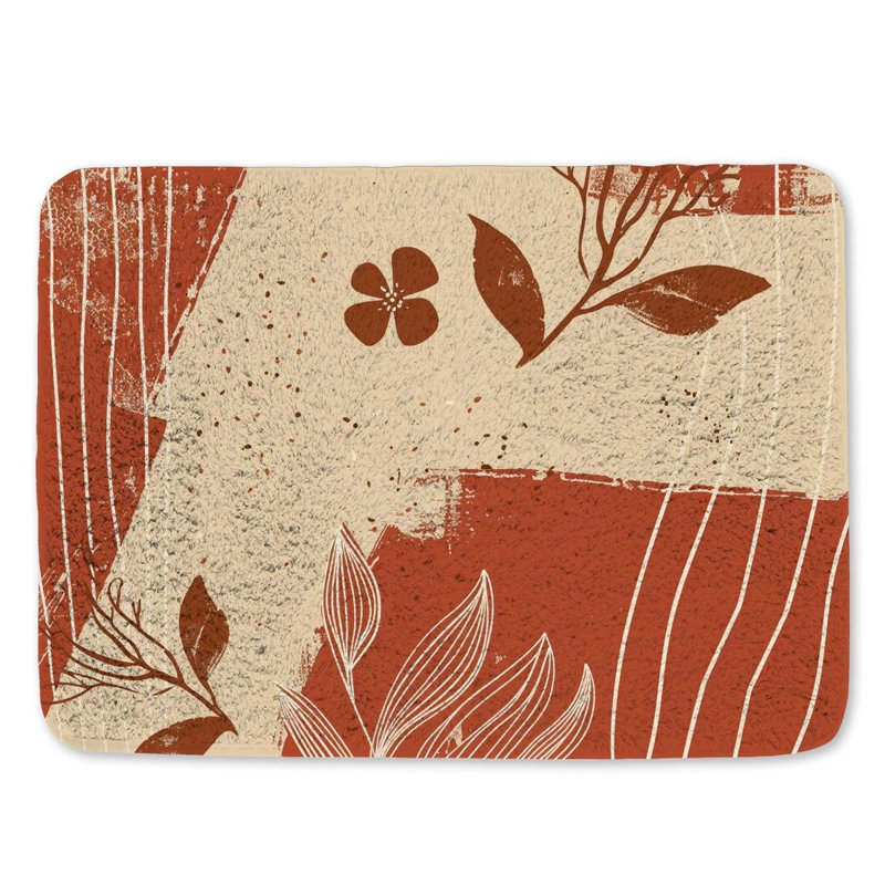 Berners Microfiber / Microsuede Non-Slip Bath Mat, 21" W x 34" L
