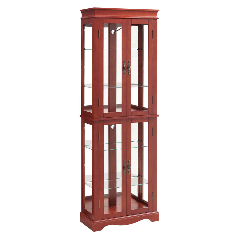 Armoire de rangement complexe avec tablette mobile - Fonction d'affichage cerise élégante et réglable