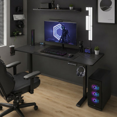 Solid Wood Steel Standing Desk Converter