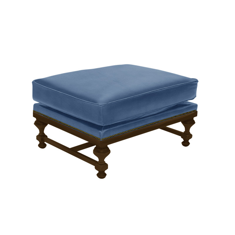 Ottoman, Guinevere Pewter, Brushy Bayou