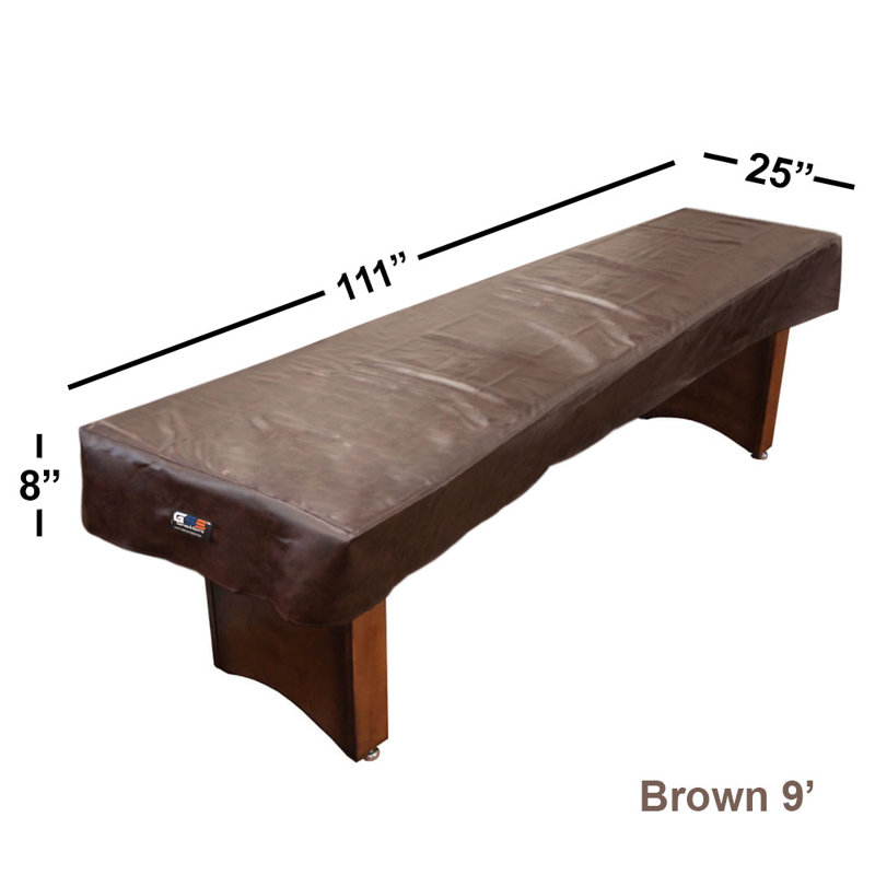 Housse de table de jeu de palets en similicuir robuste GSE pour table de 9 pi / 12 pi / 14 pi / 16 pi GSE, L 111 po x l 25 po