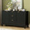 Dosseret de rangement à 3 tiroirs de 120 cm de large pour bureau à domicile