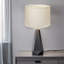 Abat-jour tambour en lin blanc-122876989