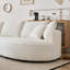 Curved Modern Modular Sectional Sofa With Mid - Century Boucle Design, For Bedroom And Left - Hand Placement