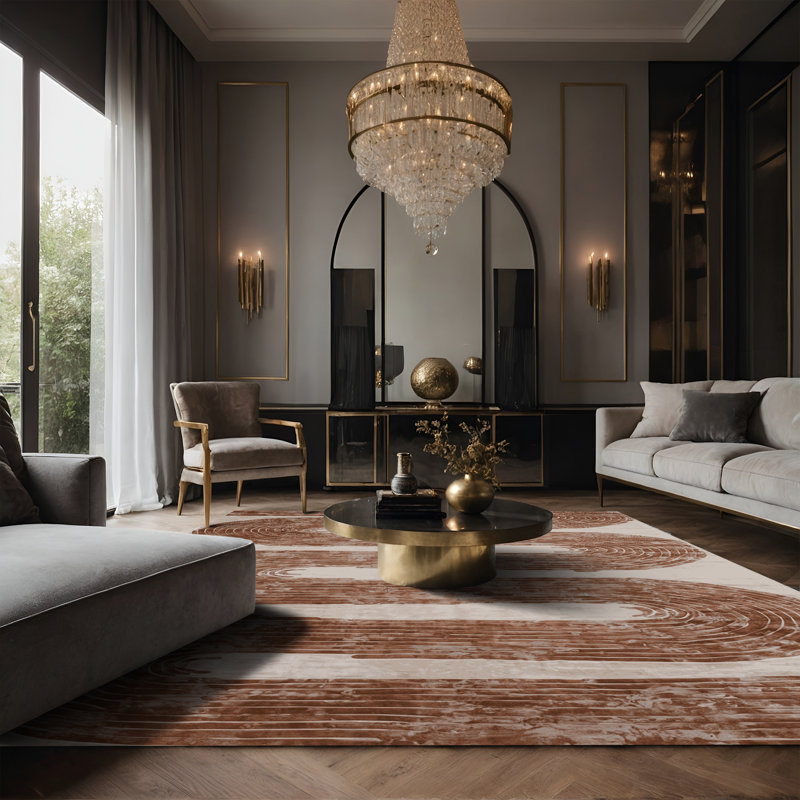 Tapis brun soyeux et moelleux, Tapis de couloir 2 pi x 4 pi