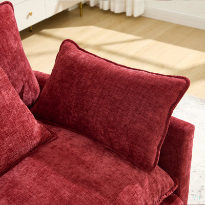 Fauteuil d'appoint rembourré en chenille de 39,4 po avec repose-pieds, fauteuil de lecture pour la chambre à coucher, fauteuil de lecture 39,4 po