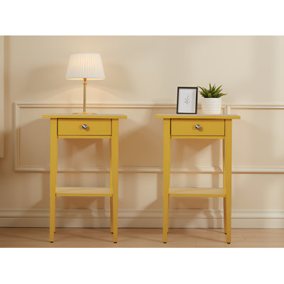 Nowra Yellow Nightstand Set Of 2