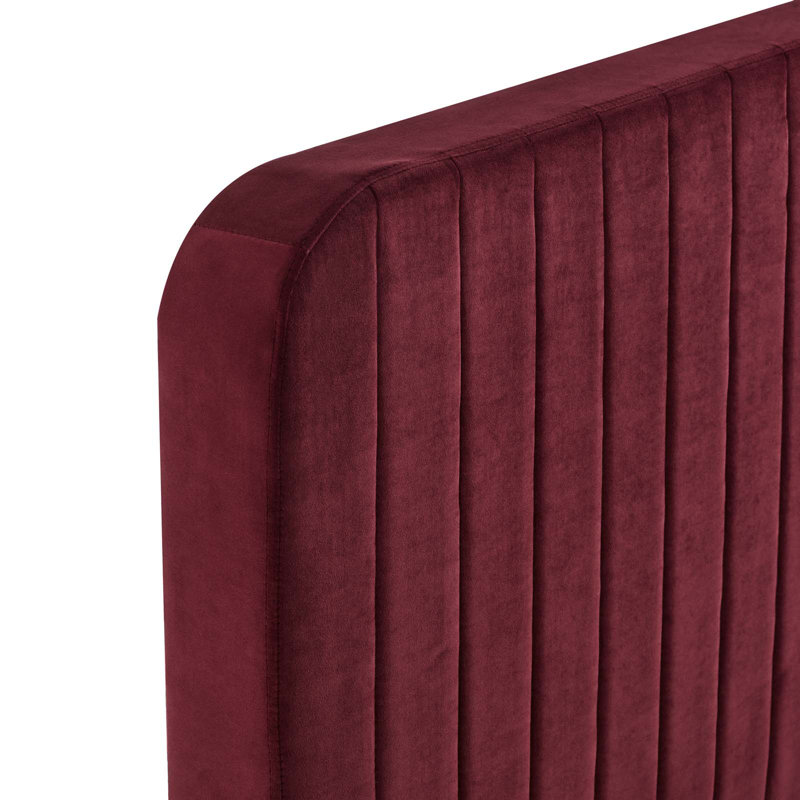 Lit plateforme en velours Celine Channel, Très grand, Marron
