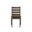 Ensemble de 2 chaises d'appoint en cuir synthétique brun et noyer Damica
