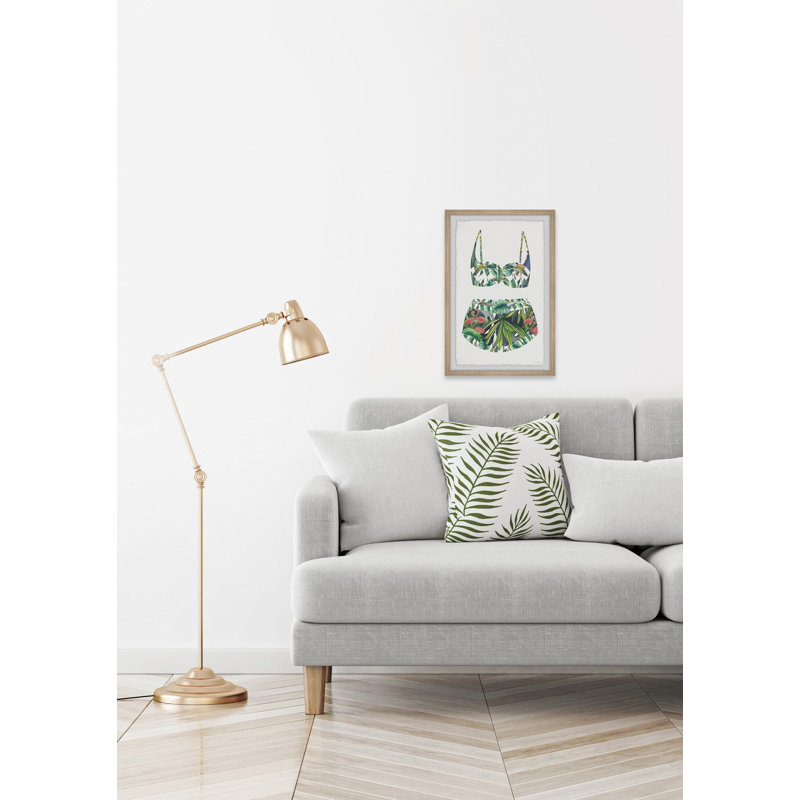 Tropical Forest Swimsuit Framed Canvas Print, 45" x 30"