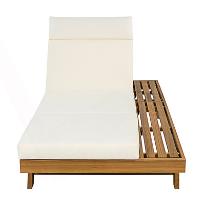 Lounge Chaise Set With Headrest And Lounge Cushions (3-Fold & 4 Inch), Space Available On One Side