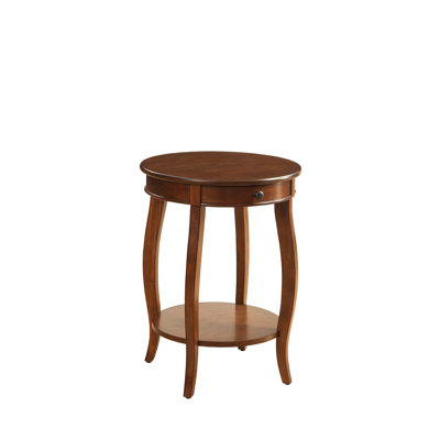 Alysa Walnut Finish Accent Table