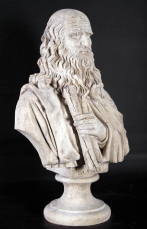 Statue buste Leonardo Da Vinci