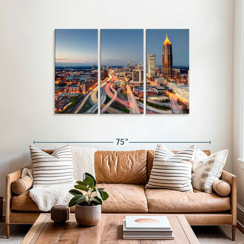 Sebbie Atlanta City Nightfall, 36" H x 57" W