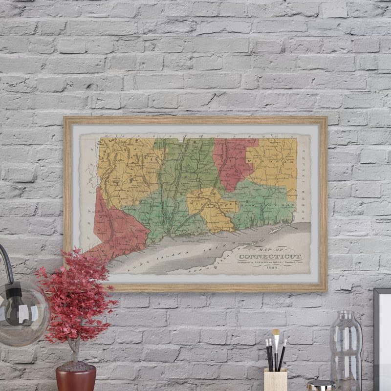 " Colourful Connecticut ", 8" H x 12" W x 1.5" D