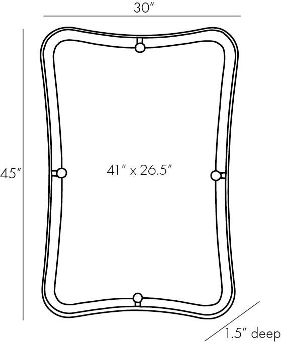 Janey Flat Metal Beveled Wall Mirror