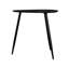 Table de bout triangulaire moderne en bois de manguier massif, finition noire foncée, table en bois avec pieds évasés, idéale pour exposer des vases, hauteur de 20 pouces