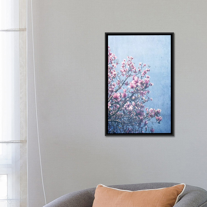 " She Bloomed Everywhere She Went " by Olivia Joy, 26" H x 18" W x 1.5" D, Black Framed Canvas, No Mat
