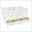 Lit d'angle en L avec bibliothèque de rangement, éclairage vers le bas à DEL et port USB-644569789