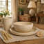 Dinnerware Set Dinner Plates Cups and Bowls Set for 6 (18pcs)-1953354674