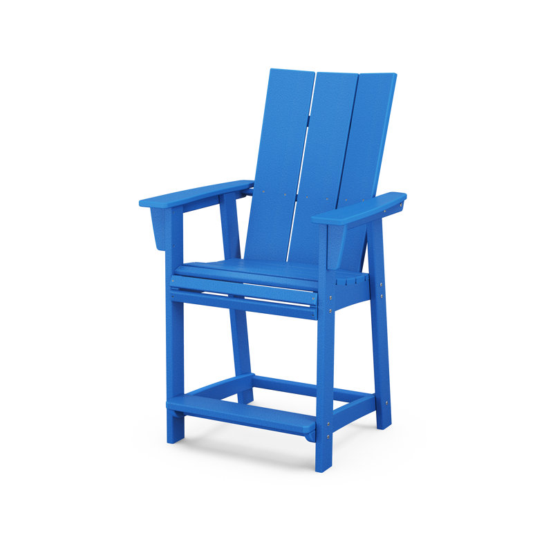 Chaise de comptoir POLYWOOD Adirondack, 23,28 po, Bleu pacifique
