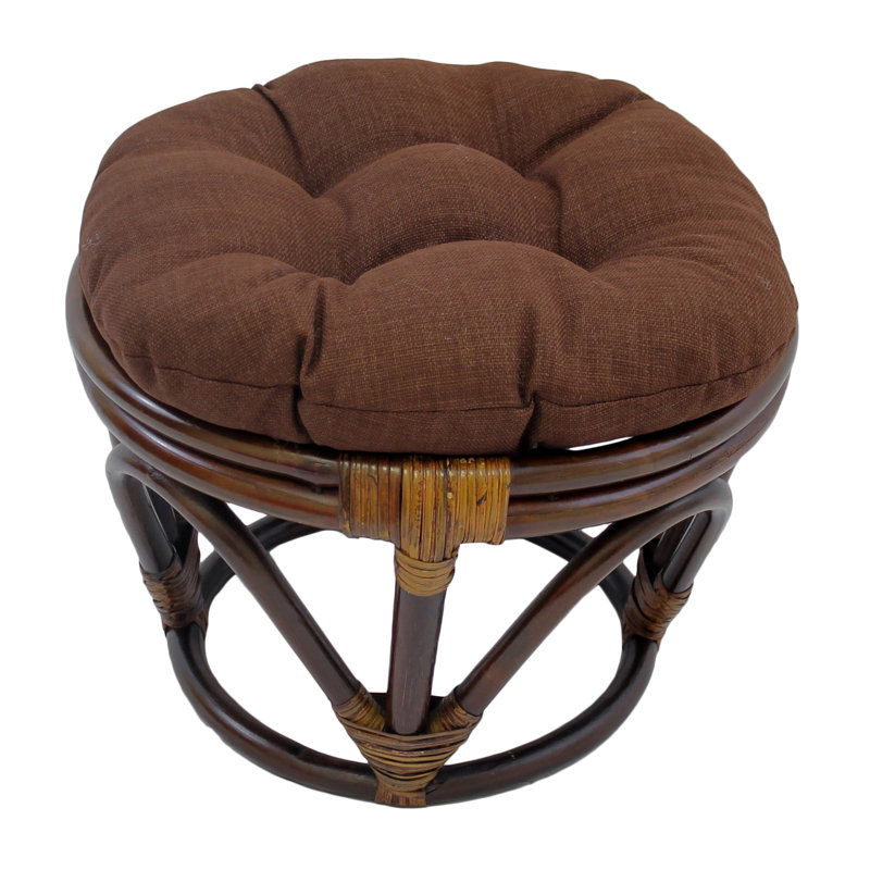 Outdoor 4'' Ottoman Seat Cushion, Cocoa