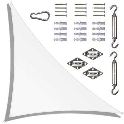Colourtree Triangle Sun Shade Sail with Installation Hardware Kit