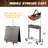 Barrington Billiards Prescott 7' Pool Table, 3-in-1 Dining Top & Table Tennis with Game Accessories & Rolling Storage Caddy