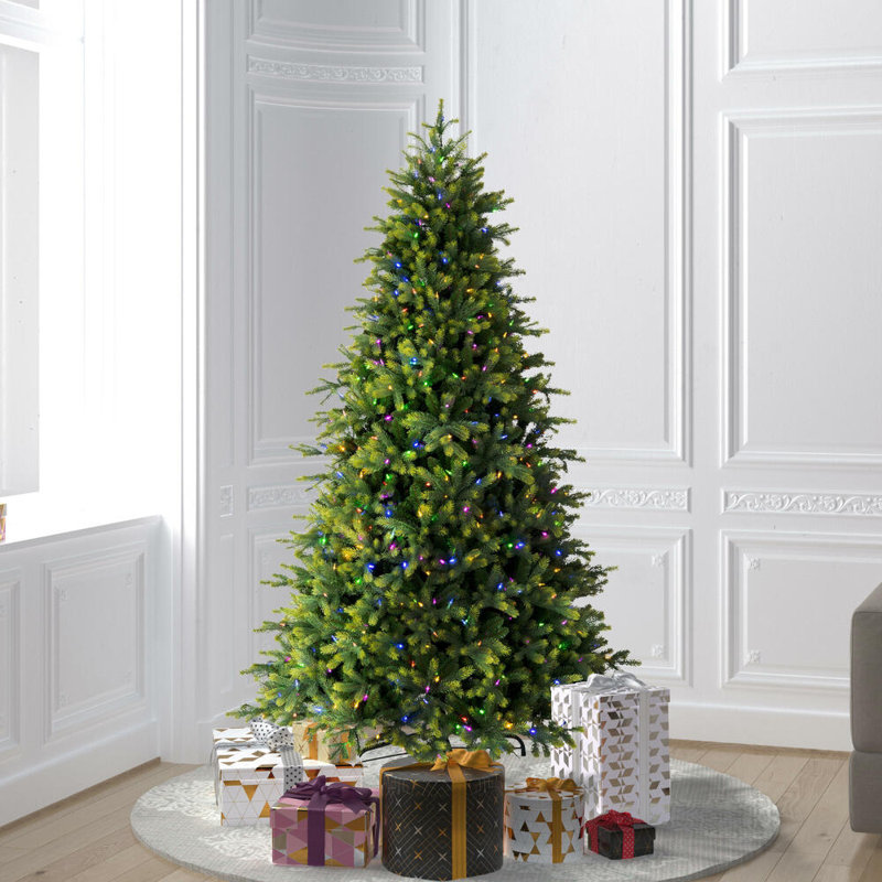 Sapin de Noël réaliste vert de 90 po avec 750 lumières DEL, H 90 po x P 58 po