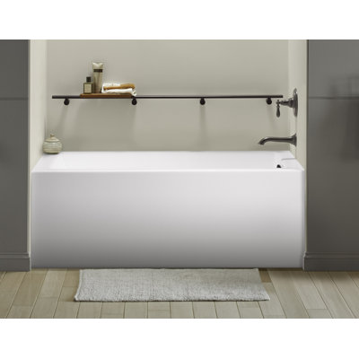 Underscore 60" x 32" Rectangular Alcove Soaking Bathtub with Integral Apron